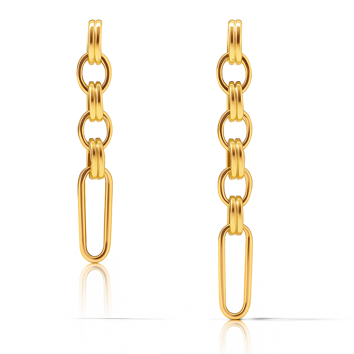 Antonia Asymmetrical Drop Chain Earring