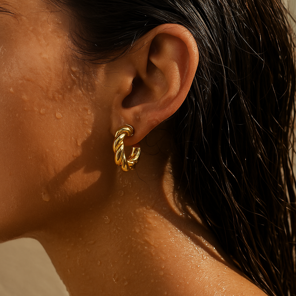 Saige Twist Mini Hoop Earring