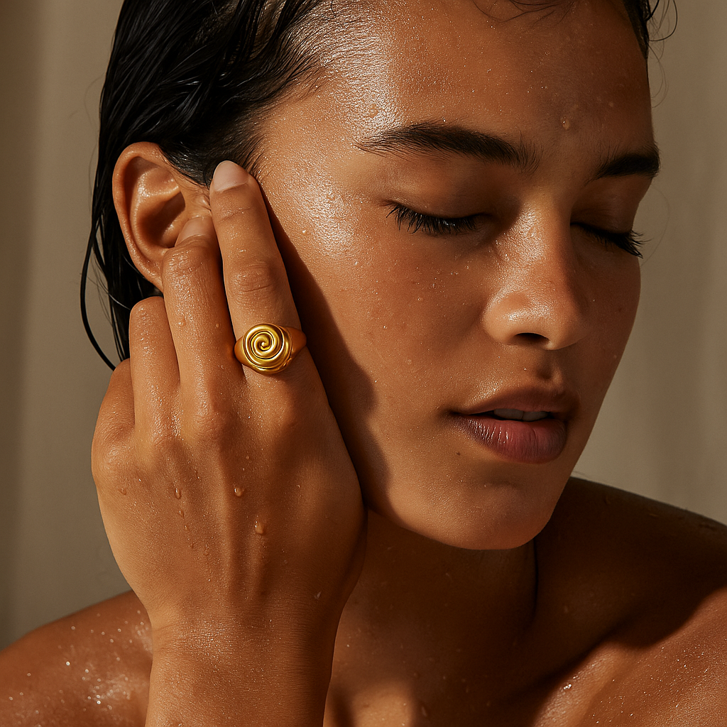 Constanza Swirl Signet Ring