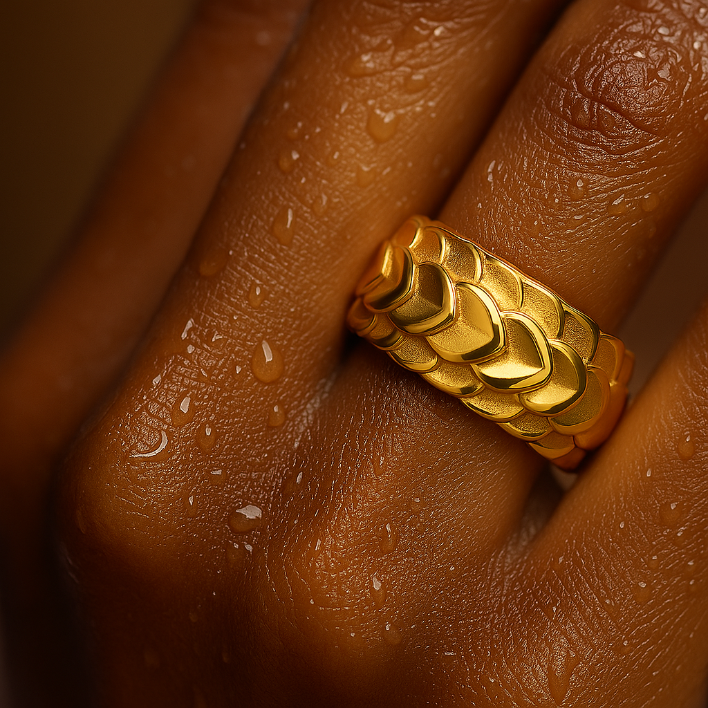 Charlize Fish Scale Ring — Statement Ring