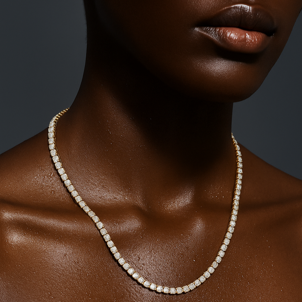 Ezra Tennis Chain Necklace