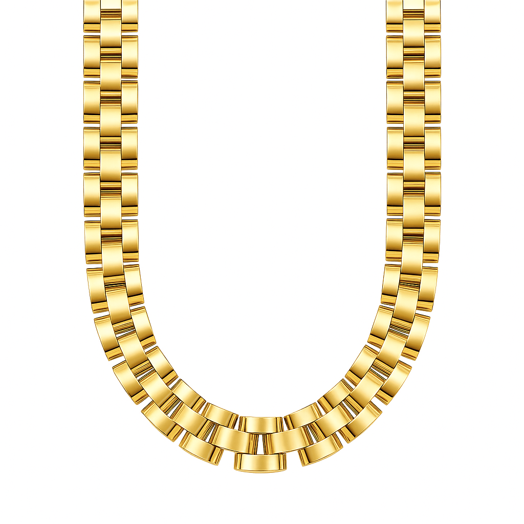Onyx Watch Band Choker Necklace