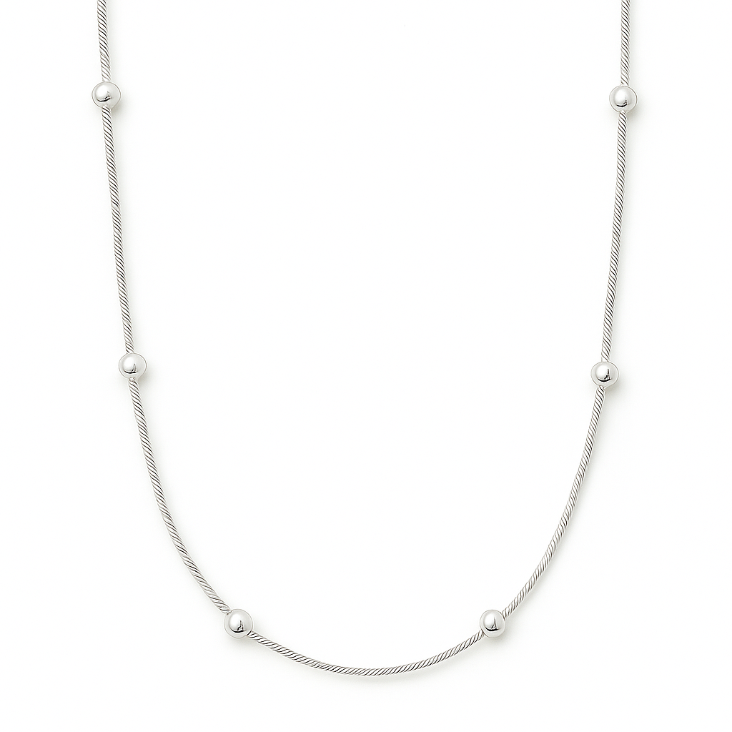 Rozlyn Beaded Ball Chain Necklace