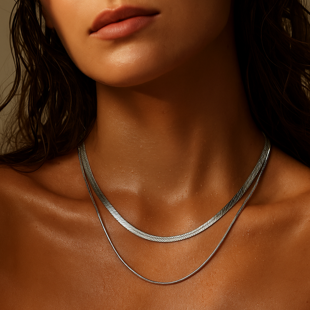 Cassia Double Chain Necklace
