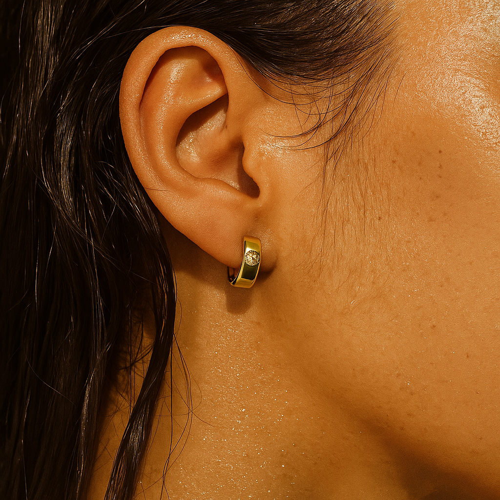 Loren Evil Eye Huggie Hoop Earring