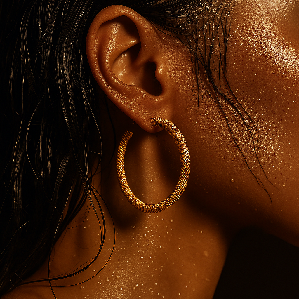 Lou Large Mesh Hoop Earring