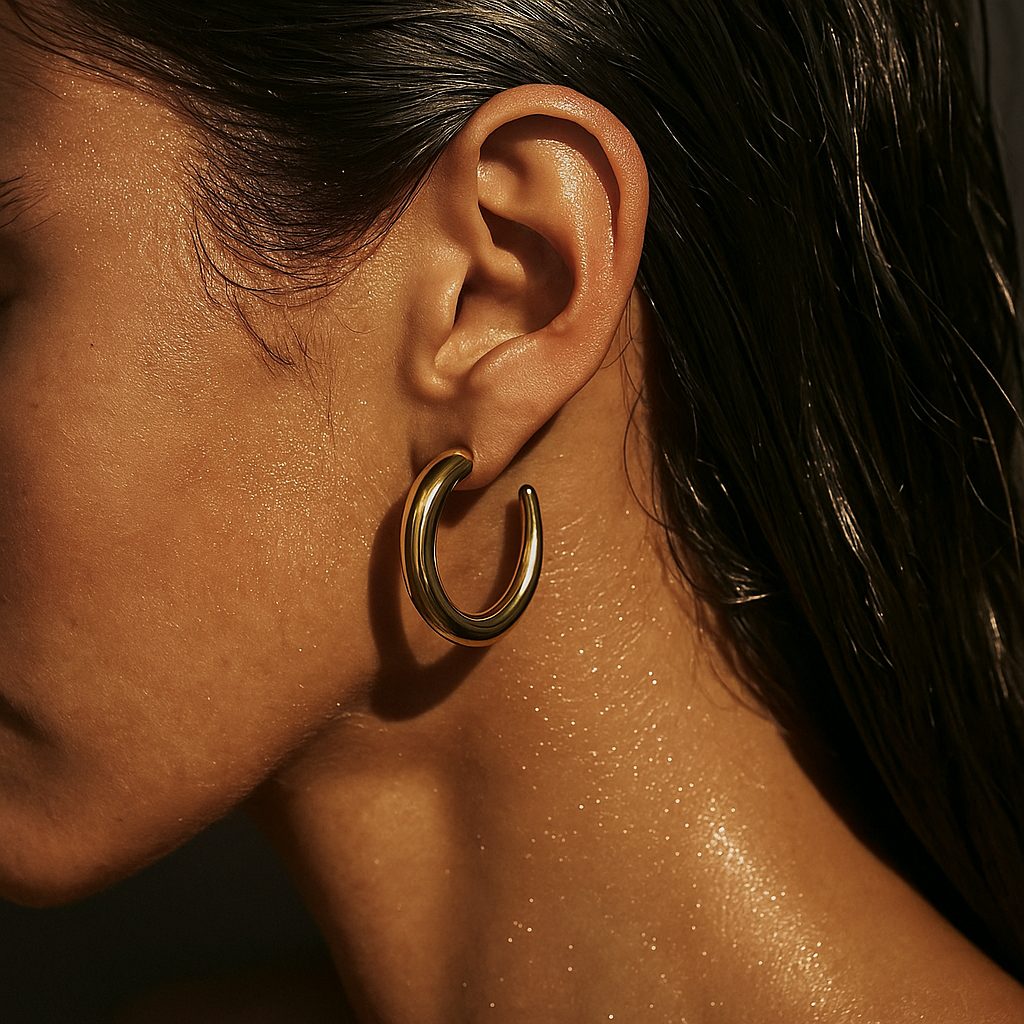 Ridley Large Tusk Hoop Earring