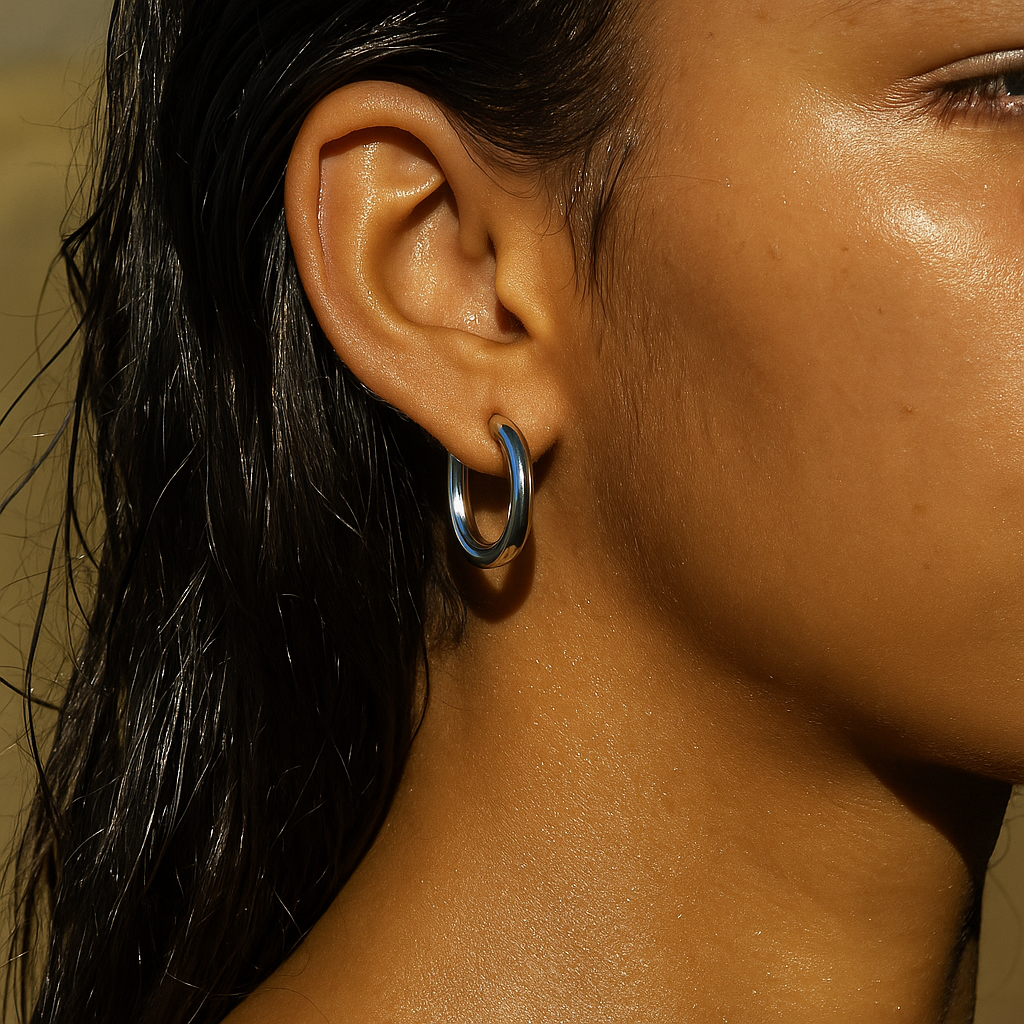 Flora Medium Hoop Earring