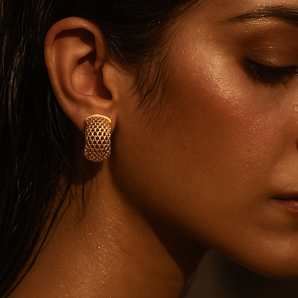 Yanna Mesh Mini Hoop Earring
