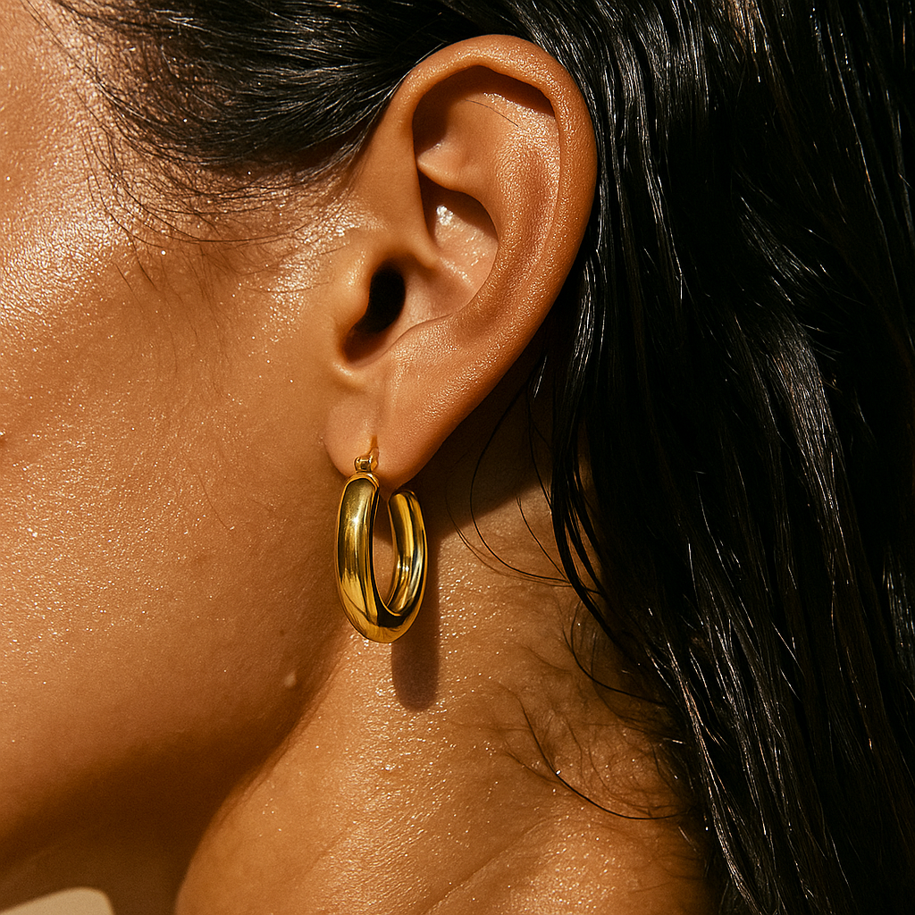 Zelda Medium Hoop Earring