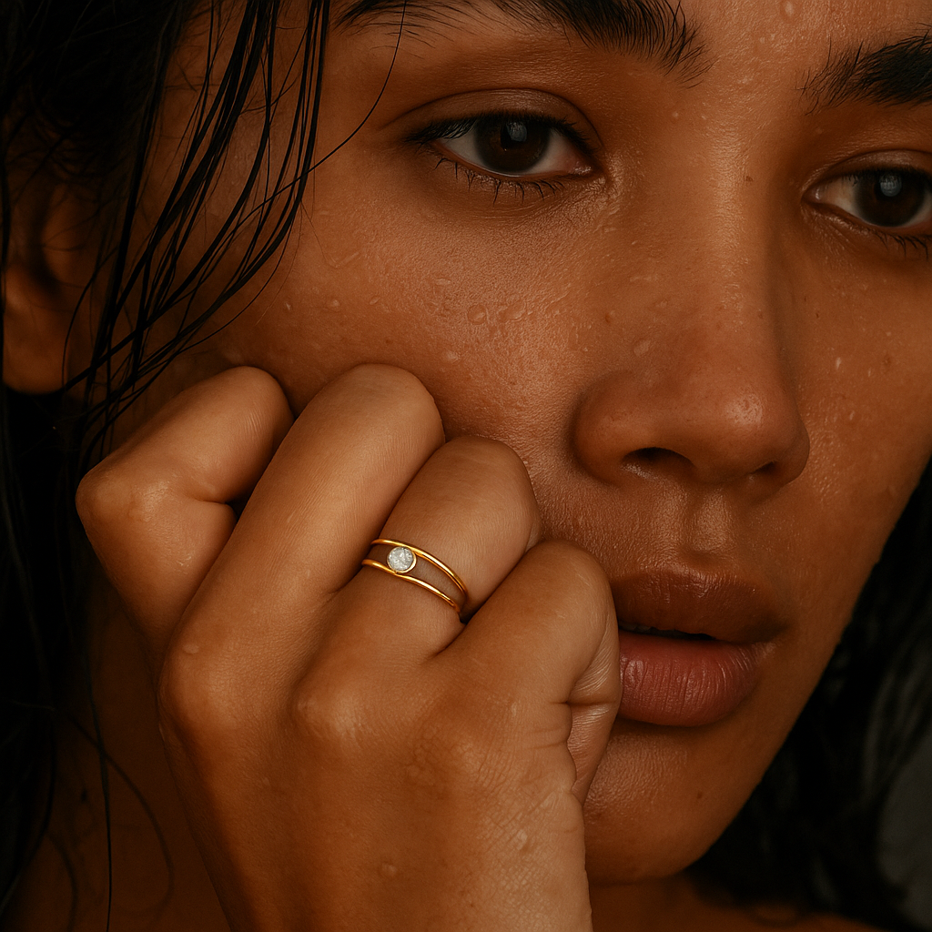 Hollis Double Layer Solitaire Ring