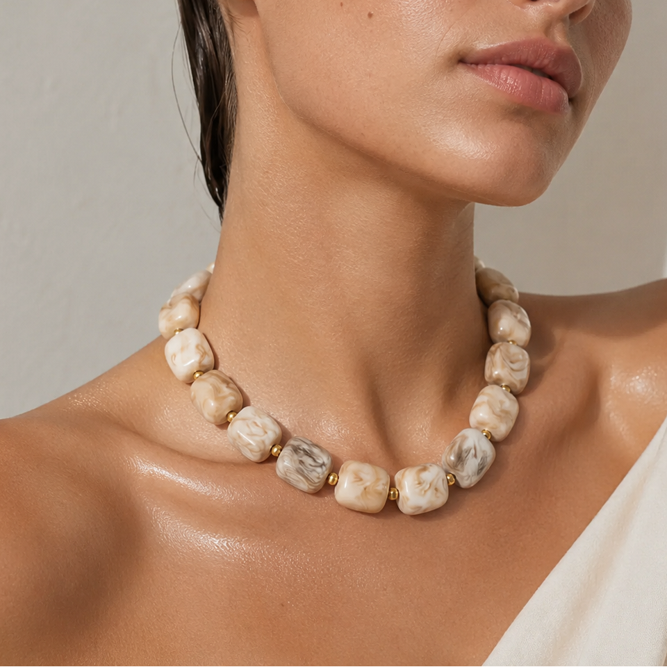 Uma Oversized Beaded Necklace