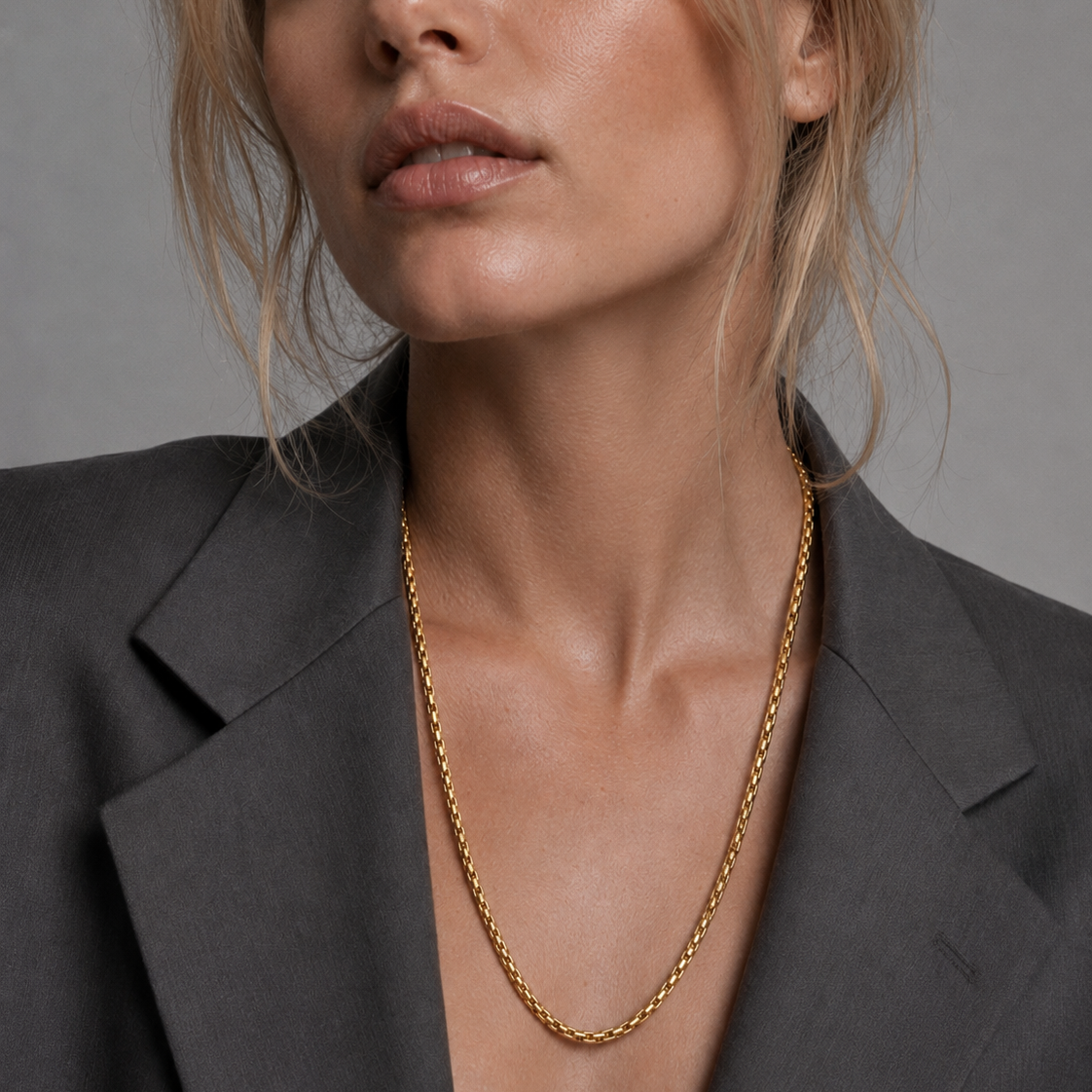 Sylvie Round Box Chain Necklace