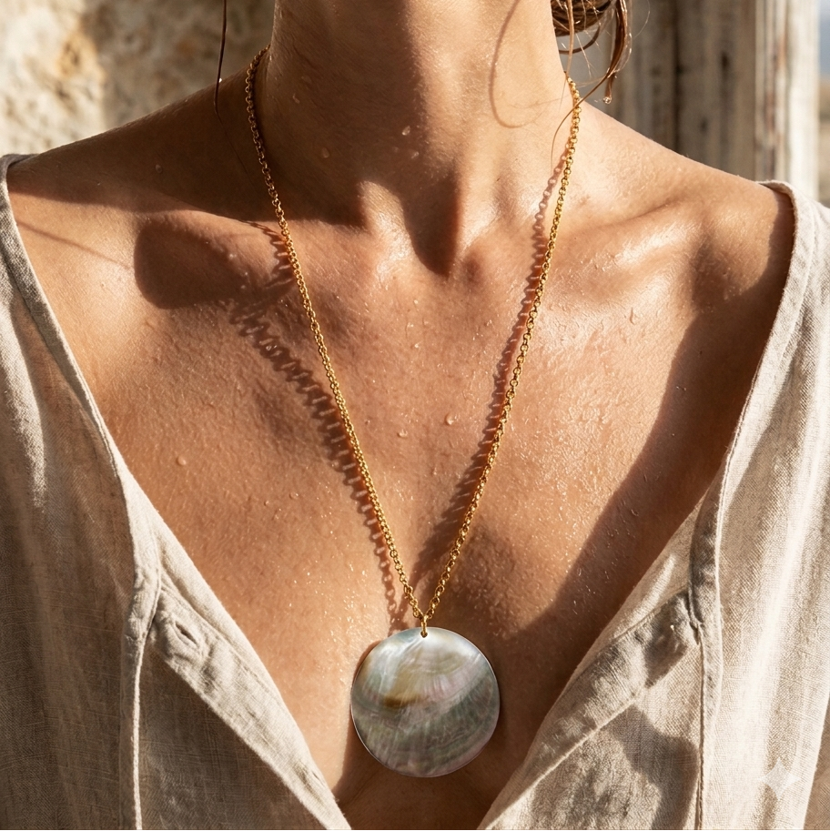 Julane Mother Of Pearl Shell Pendant Necklace