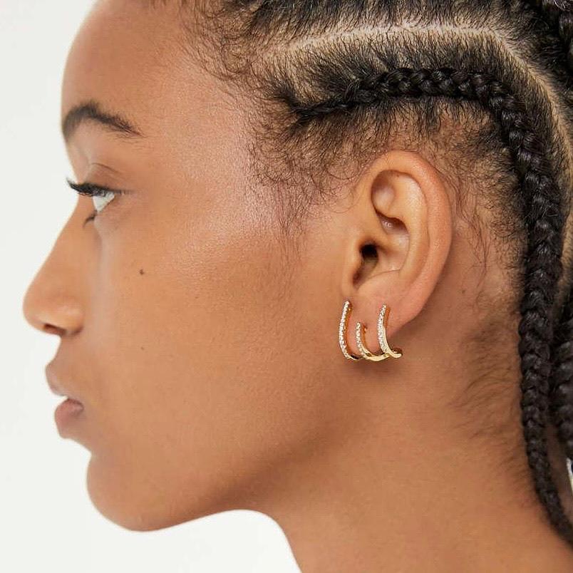 Cubic Zirconia Climber Earring