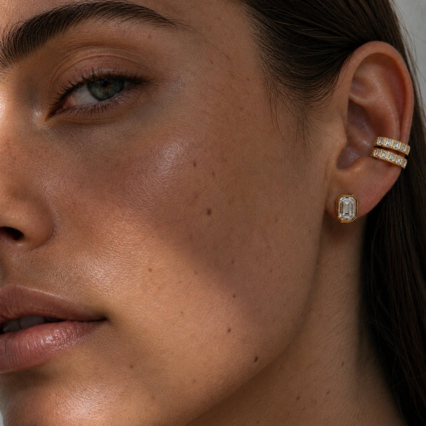 Noa Radiant Bezel Ear Cuff Set