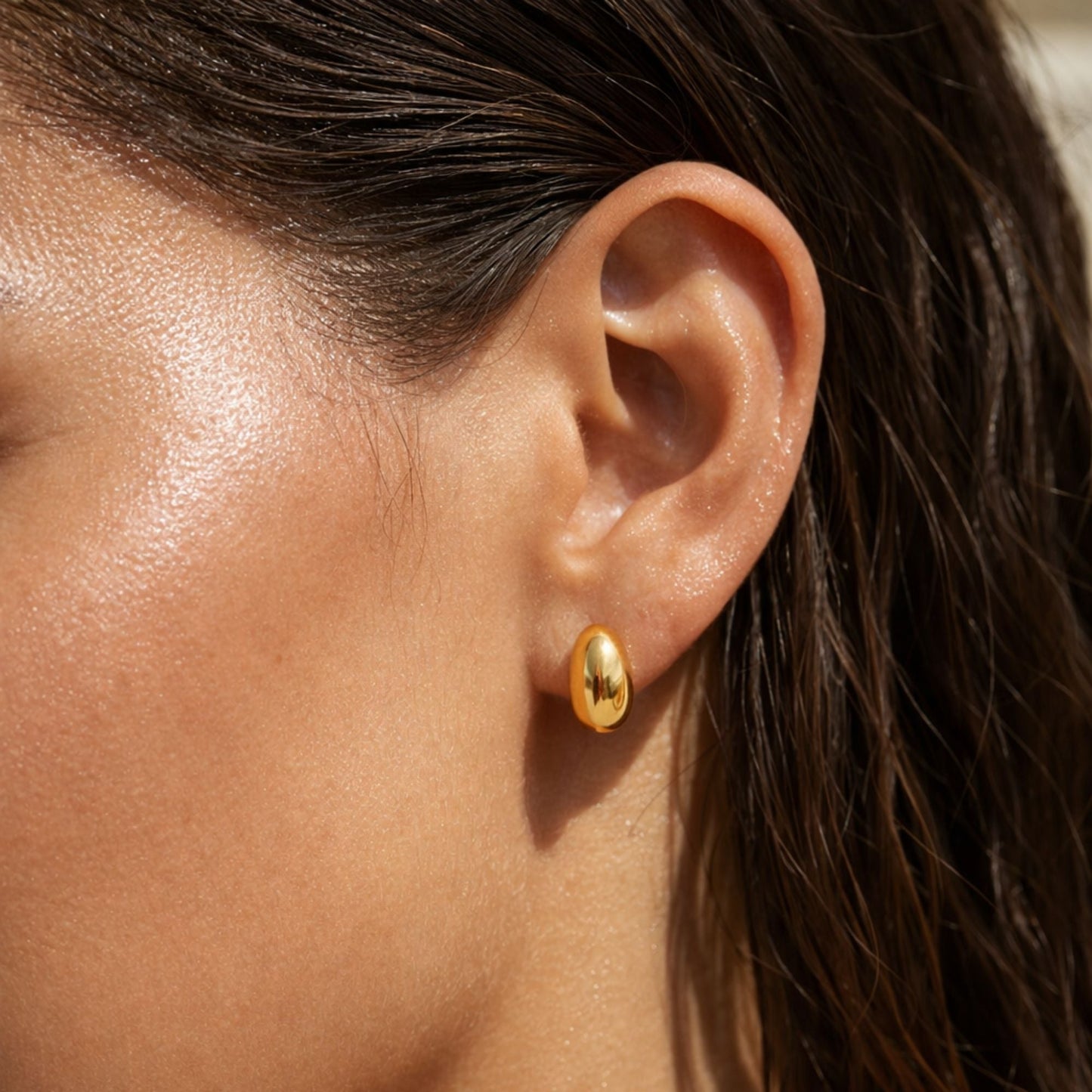 Maelle Dome Half Hoop Earring