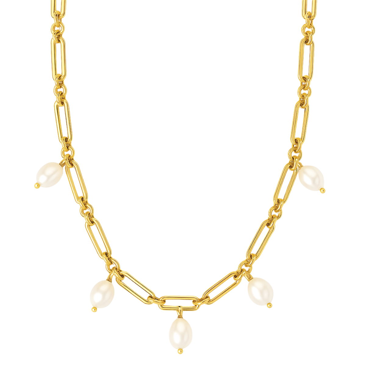 Kendall Toggle Chain Pearl Necklace