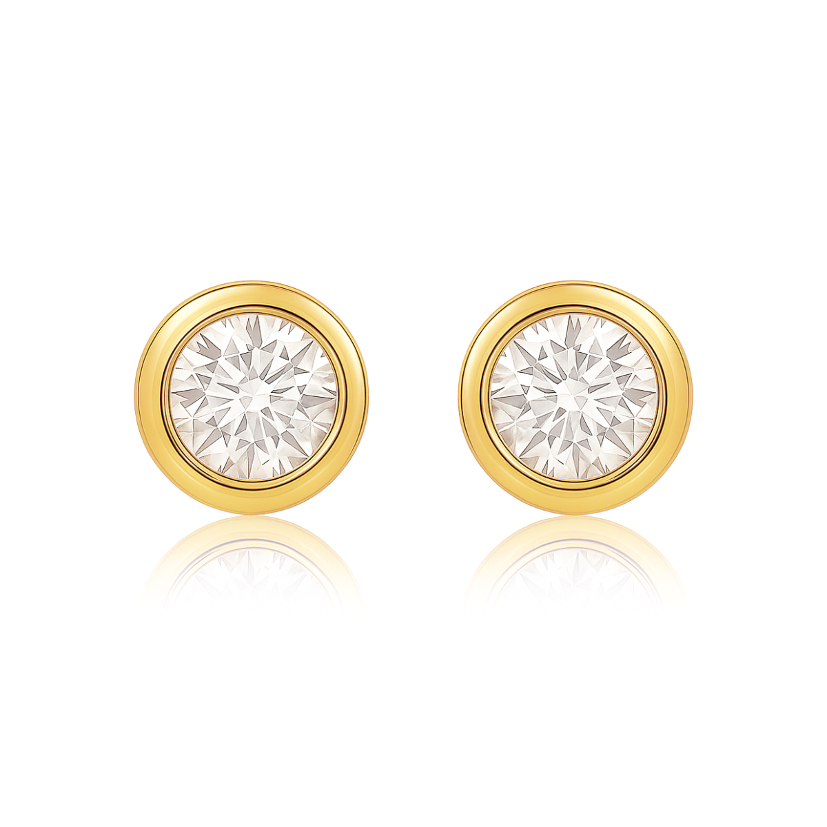 Cateana Bezel Stud Earring