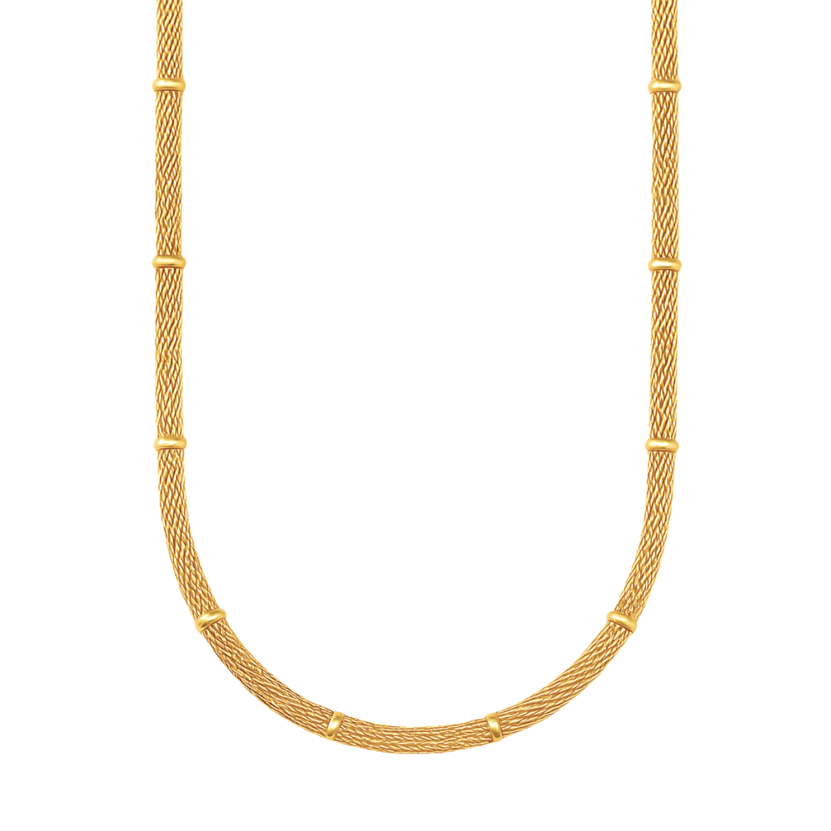 Cosette Beaded Round Mesh Chain Necklace