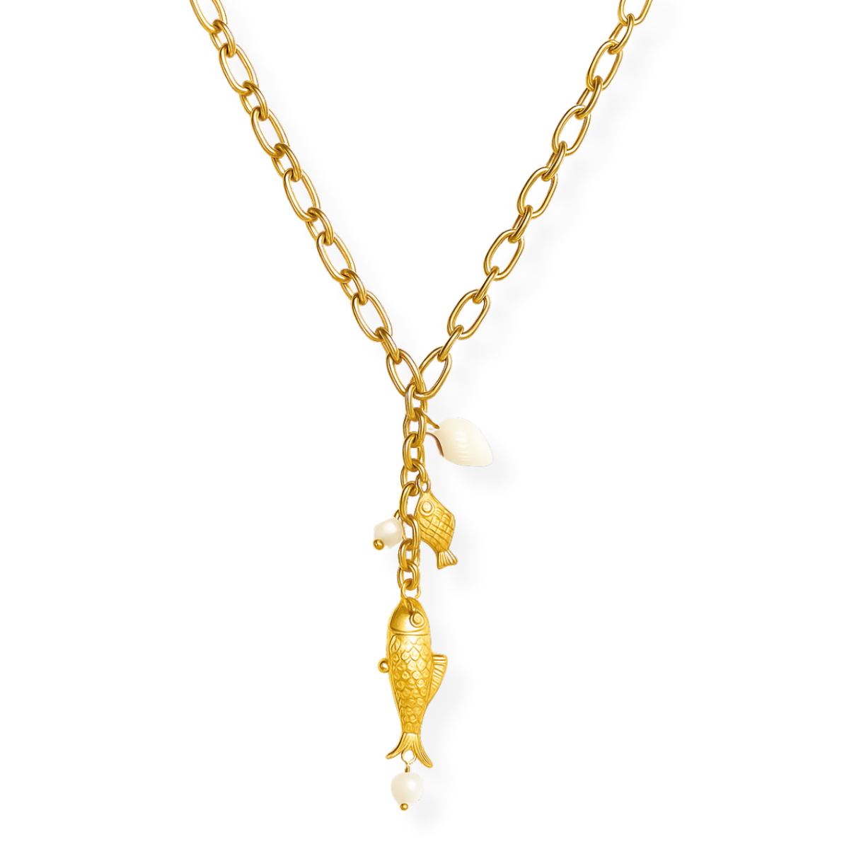 Amity Fish Lariat Necklace
