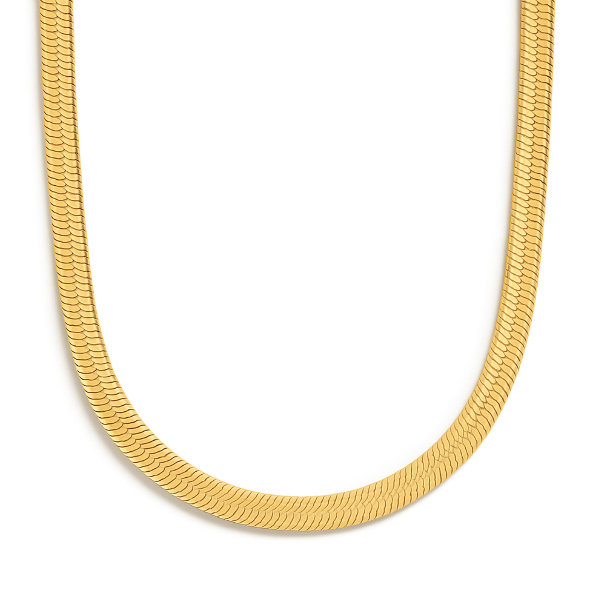 Nic Herringbone Chain Choker Necklace