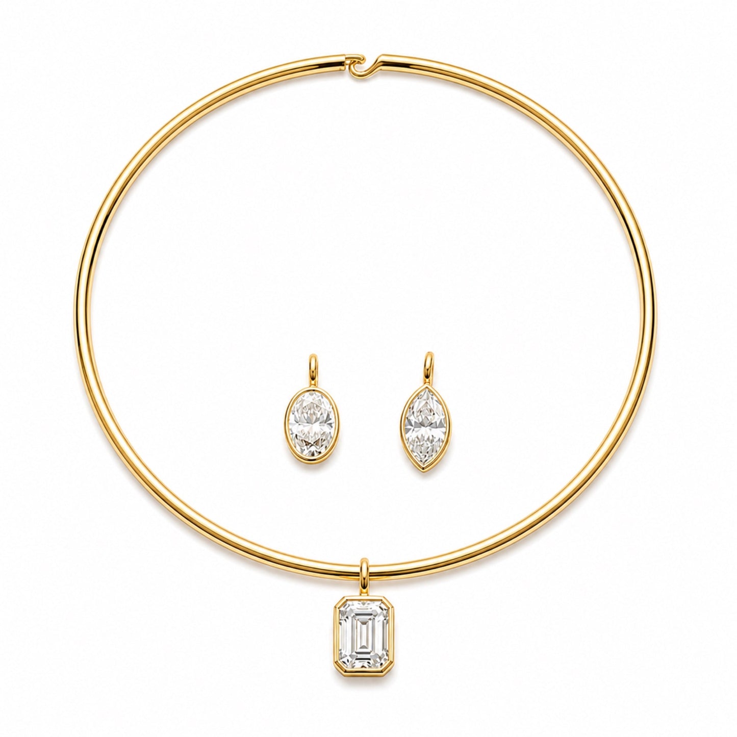 Sienna Interchangeable Bezel Collar Necklace