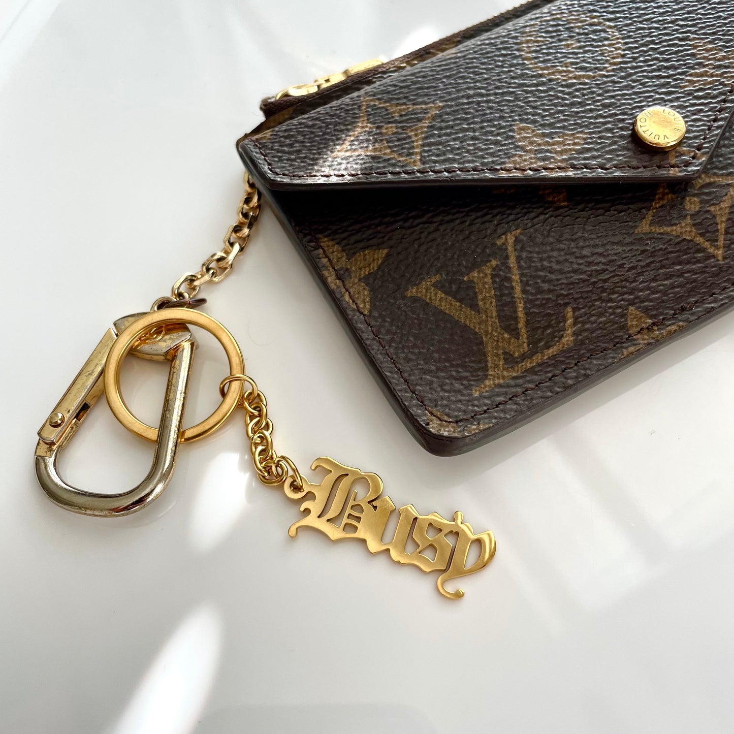 Gothic "Busy" Charm Keychain