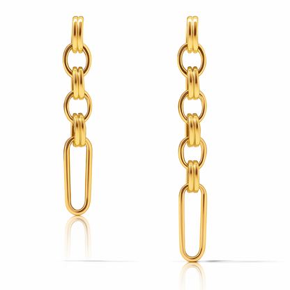 Antonia Asymmetrical Drop Chain Earring