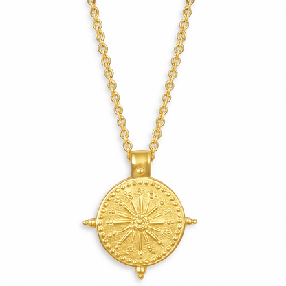 Beckett Sun Disc Pendant Necklace
