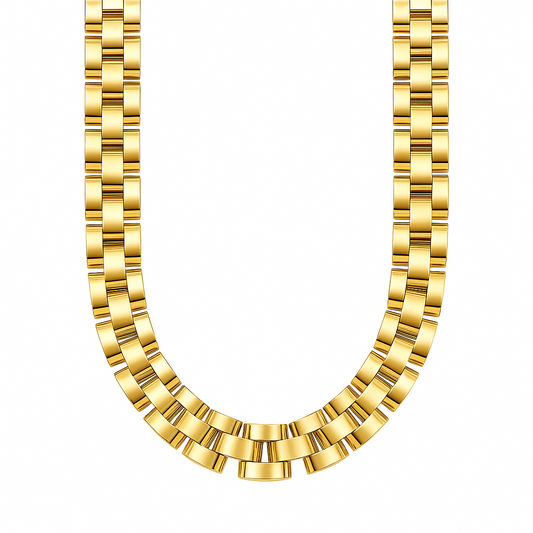 Onyx Watch Band Choker Necklace