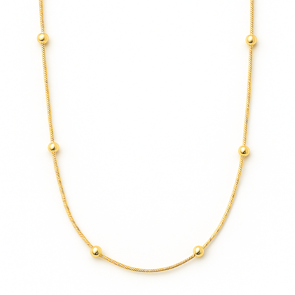 Rozlyn Beaded Ball Chain Necklace