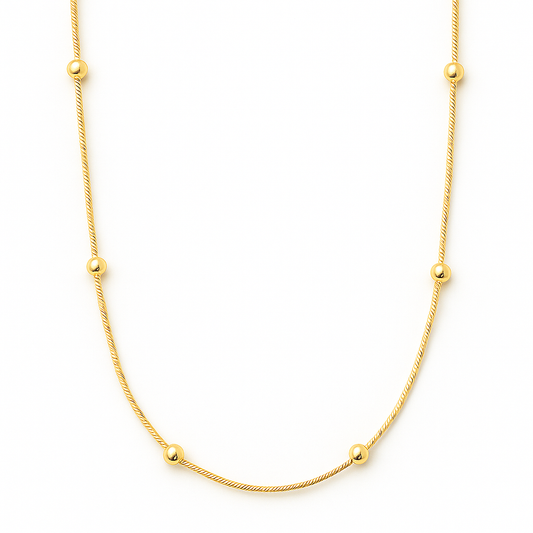 Rozlyn Beaded Ball Chain Necklace