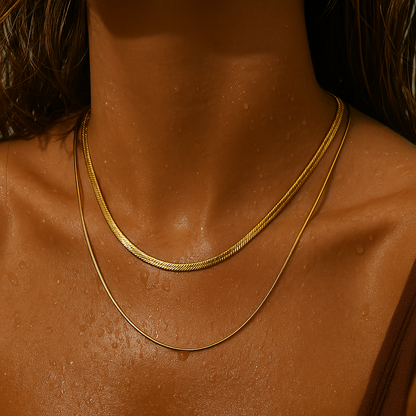Cassia Double Chain Necklace