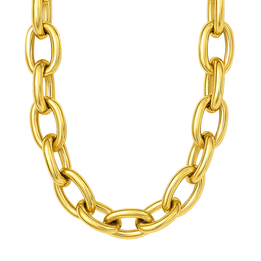 Allegra Chunky Oval Chain Toggle Necklace