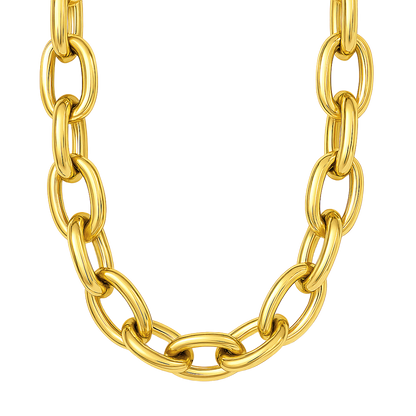 Allegra Chunky Oval Chain Toggle Necklace