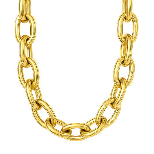 Allegra Chunky Oval Chain Toggle Necklace