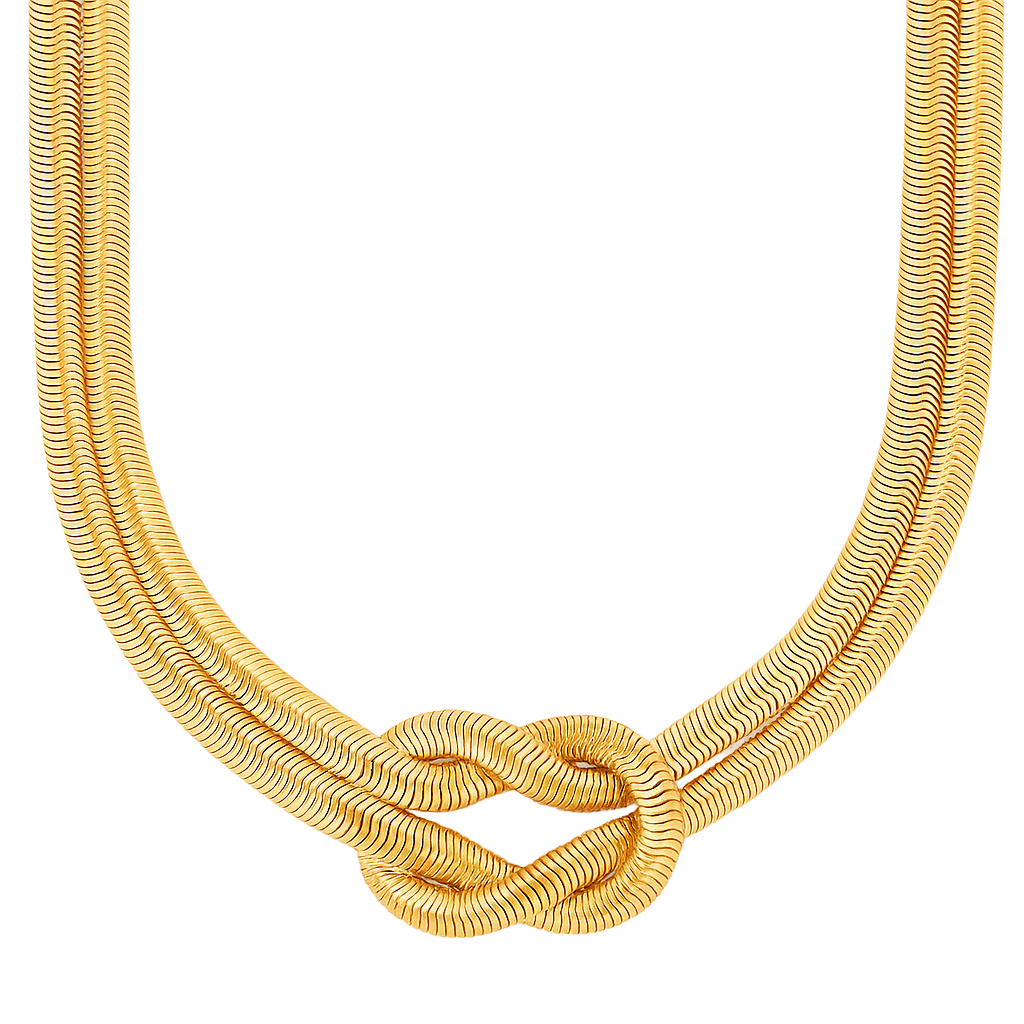 Rhodes Knotted Snake Chain Necklace