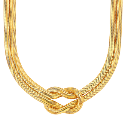 Rhodes Knotted Snake Chain Necklace