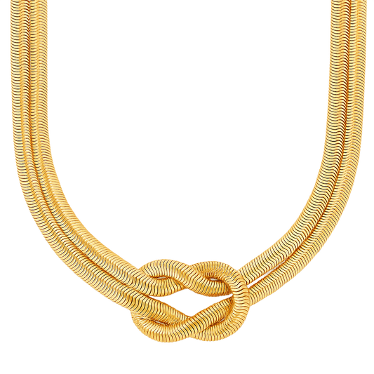 Rhodes Knotted Snake Chain Necklace