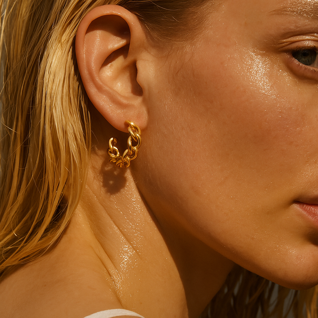 Braxton Chain Hoop Earring