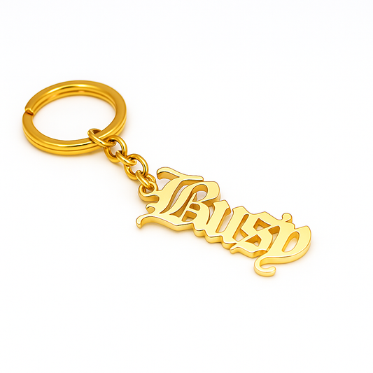 Gothic "Busy" Charm Keychain