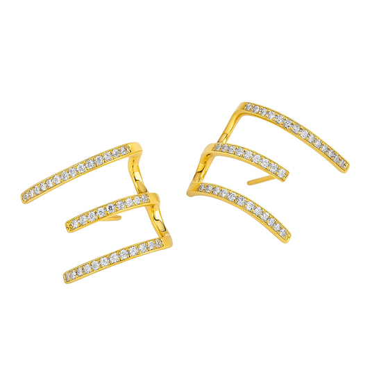 Cubic Zirconia Climber Earring