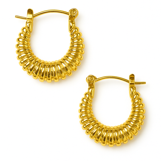 Tapered Coil Hoop Earring