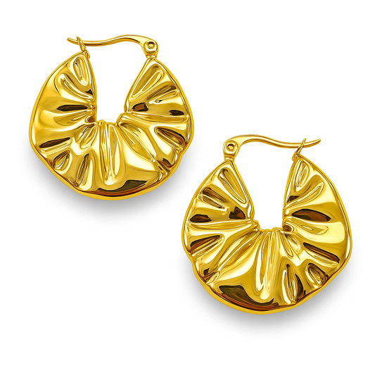 Textured Disk Earring