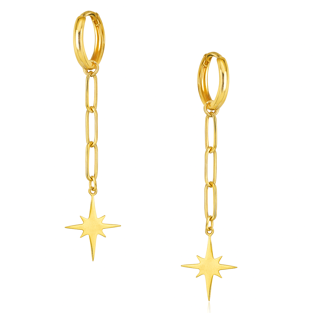 Mini Hoop Drop Chain Earring
