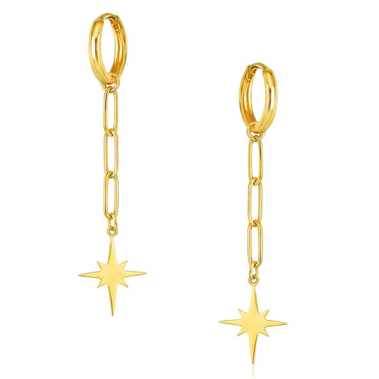 Mini Hoop Drop Chain Earring