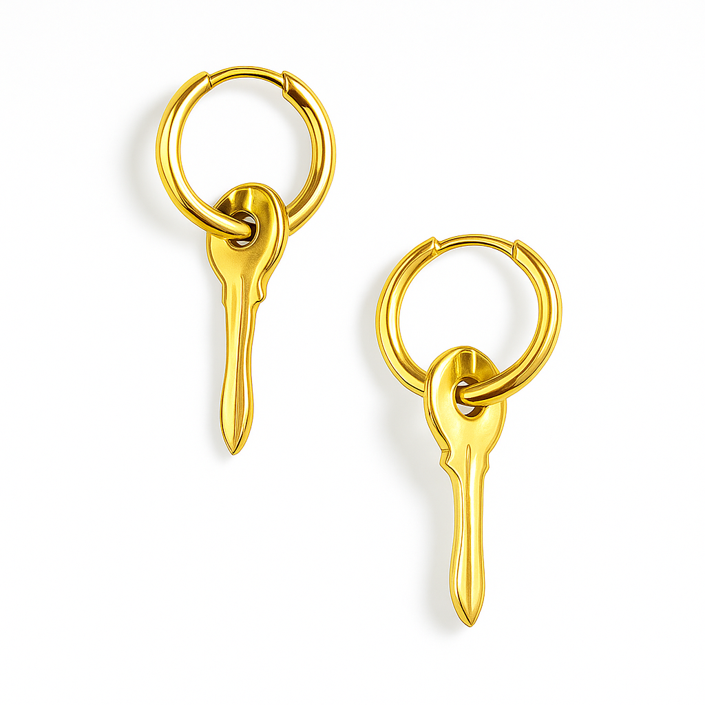 Key Mini Hoop Earring