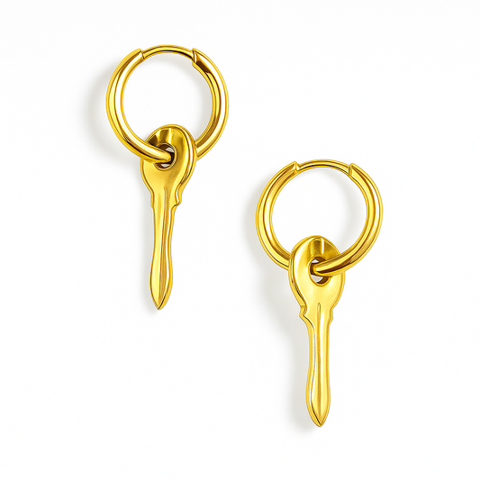 Key Mini Hoop Earring