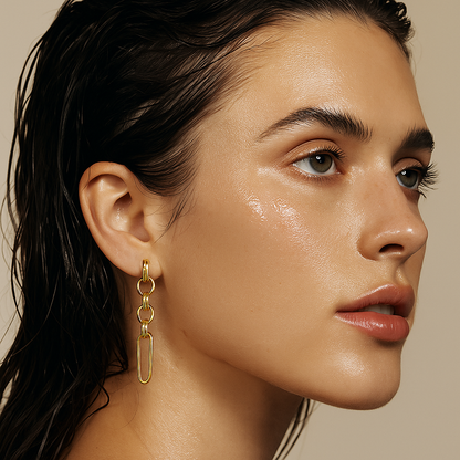 Antonia Asymmetrical Drop Chain Earring
